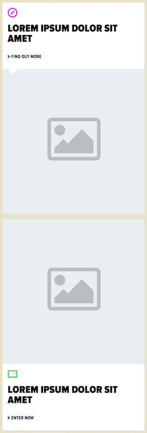 Mobile view of the layout (before Flexbox)