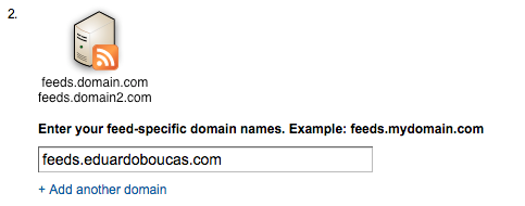 Adding a custom domain to FeedBurner