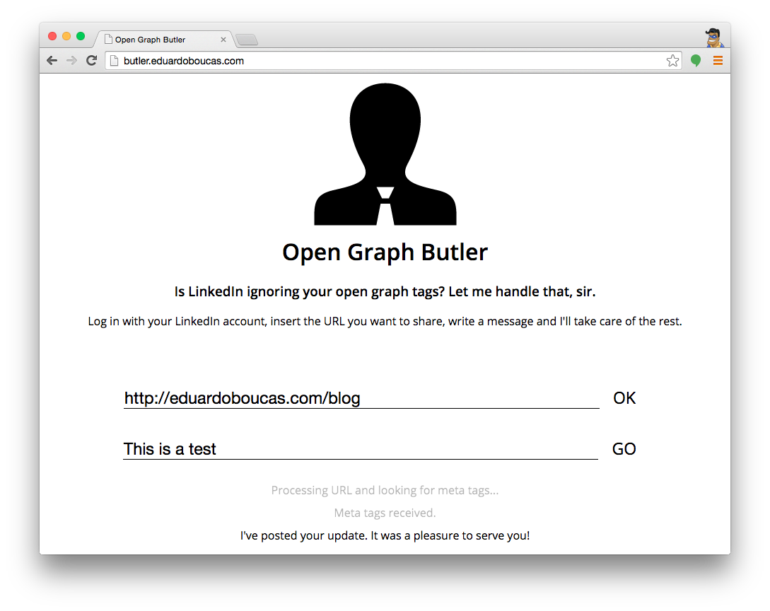 Screenshot of the Open Graph Butler
